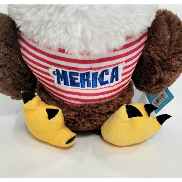 Patriotic Eagle 'Merica Stars and Stripes 18" Plush Bird Toy - Picture 4 of 10